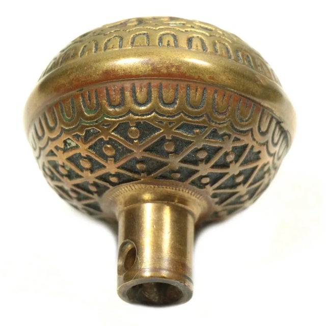 Antique 1890s Kenton Field Bronze Royal Passage Door Knob For Sale - Image 4 of 6