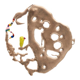 "Hybrid 10" Contemporary Abstract Bronze and Enamel Sculpture by Jennyfer Stratman For Sale