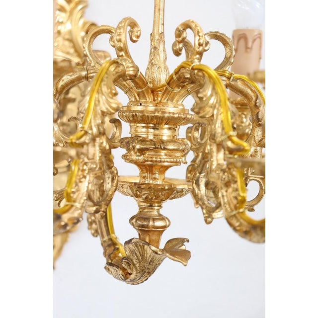 Sconces in Gilded Bronze with Five Bulbs Each, Set of 2 For Sale - Image 11 of 17