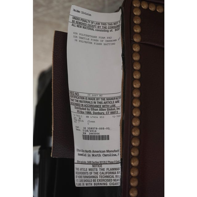 Ethan Allen Burgundy Leather Desk Chair For Sale - Image 18 of 18