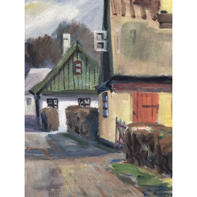 Landscape Composition, 1950, Oil Painting on Canvas, Framed For Sale - Image 6 of 12