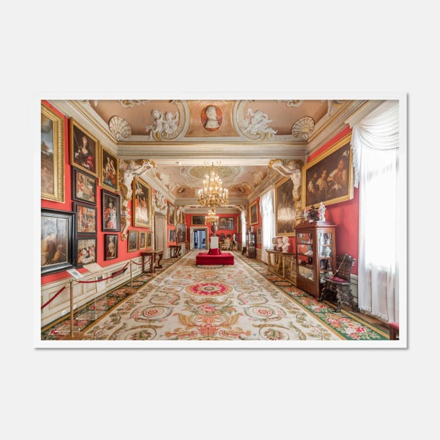 Contemporary Wilanow Palace Warsaw by Richard Silver in White Framed Paper, Small Art Print For Sale - Image 3 of 3