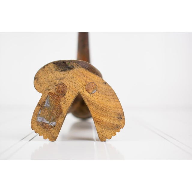 Postmodern Absctract Sculptural Form - Carved Wood and Copper For Sale - Image 13 of 17