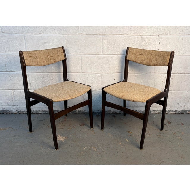 Mid-Century Modern Set of Six Mid-Century Modern Danish Dining Chairs Attributed to Erik Buch For Sale - Image 3 of 13