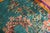 Stunning room size 20th century Chinese Art Deco carpet with a colorful floral design in bright green, coral mustard and...