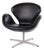 Swan Chair in Black Elegance Leather by Arne Jacobsen for Fritz Hansen, 2002 For Sale