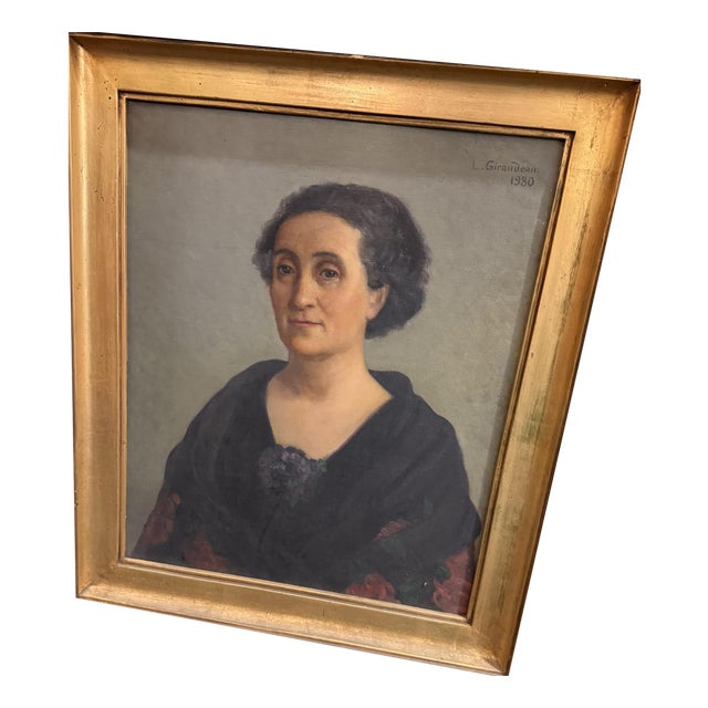 Giraudeau, Portrait of a Woman, 1930, Oil on Canvas, Framed For Sale