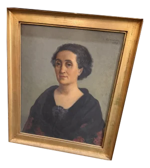 Giraudeau, Portrait of a Woman, 1930, Oil on Canvas, Framed