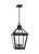 The Hyannis four light outdoor pendant fixture in textured black by Chapman & Myers has a classic copper lantern profile...