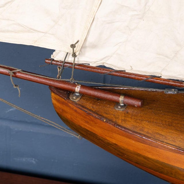 Vintage English Carved Hull Pond Yacht, 1930 For Sale - Image 18 of 18