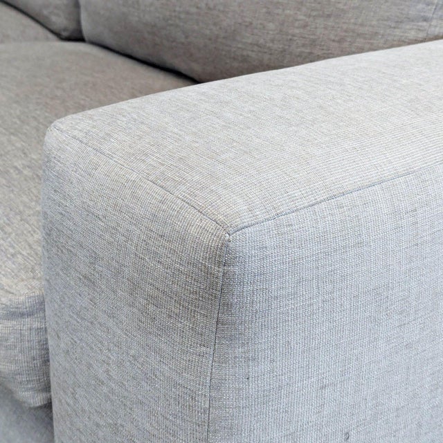 Textile Kreiss Como Modern Loveseat With Wide Arms For Sale - Image 7 of 9