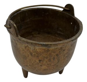 Antique Brass Kettle with Legs
