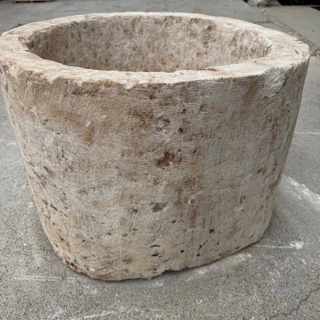 Stone Antique Limestone Trough 51626i 24" Dia For Sale - Image 7 of 8