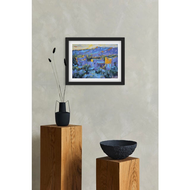 Quiet Places Collection — Evening in New Mexico (12″ H × 16″ W, Original Oil on Linen Panel) For Sale - Image 12 of 18