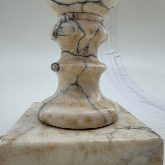 Neoclassical Neoclassical Italian Alabaster Urn Table Lamps- A Pair For Sale - Image 3 of 12