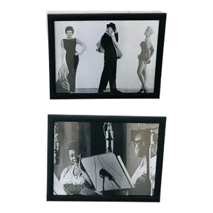 Artists Photography Print in Black and White, a Pair