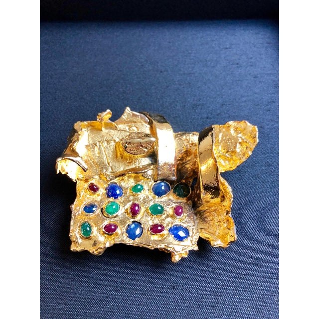 Modern Igael Tumarkin, Gold Gilt Bronze Sculpture Brooch Art Israeli Tumarkin Abstract Surrealist, c.1960s-1970s For Sale - Image 3 of 13