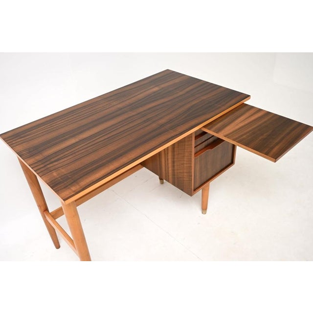 Mid-Century Walnut Desk from Morris of Glasgow, 1950s For Sale - Image 4 of 11