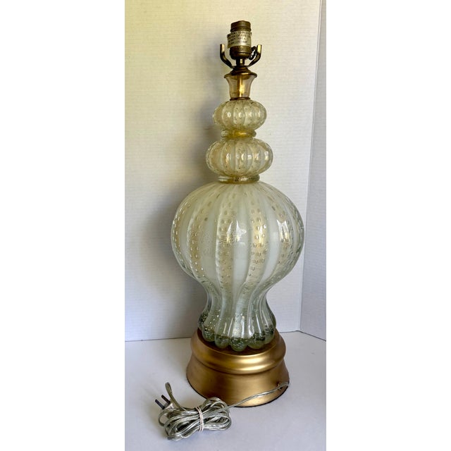 1940's Italian Venetian Murano Art Glass Table Lamp For Sale - Image 13 of 13