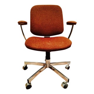 Mid Century Chrome Office Chair For Sale
