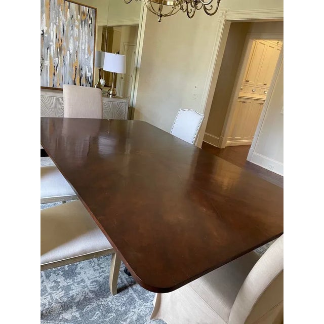 English European Antique Wood Dining Table With Inlaid Star For Sale - Image 3 of 12