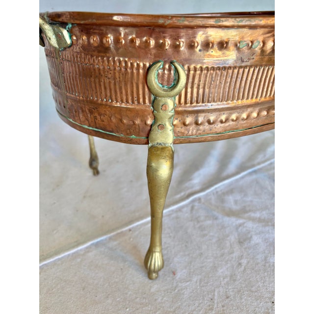 Early 20th Century French Copper and Brass Jardiniere For Sale - Image 11 of 13