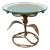 Vintage Walker Foundry Hollywood Regency Style Aluminum Gold Decorated Dogwood Table with Glass For Sale