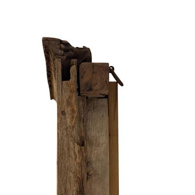 Wood Antique Indian Carved Wooden Mirror For Sale - Image 7 of 7