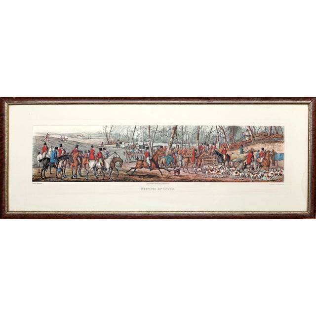 Meeting at Cover, Henry Thomas Alken Hand Colored Etching, Signed in Plate For Sale