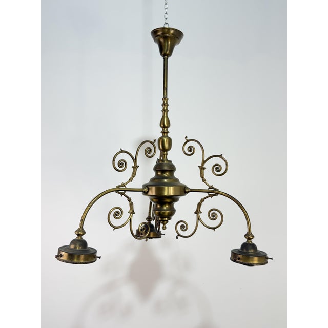 Three-Light Liberty Style Pendant Light in Opal Glass, 1960 For Sale - Image 17 of 18