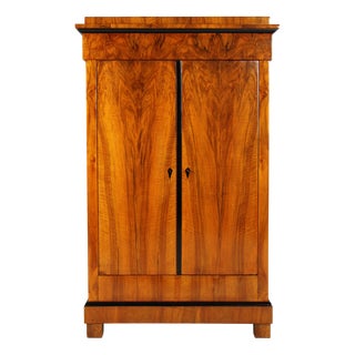 Biedermeier Walnut Wardrobe, 1820s For Sale