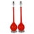 Vintage Murano Long Neck Red Orange Lamps For Sale - Image 11 of 11