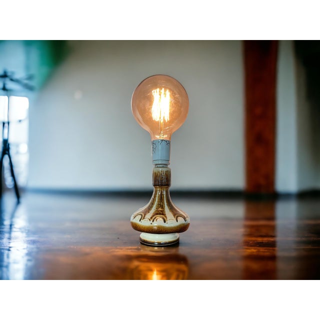 Vintage Danish Stoneware Table Lamp from Søholm For Sale - Image 5 of 5