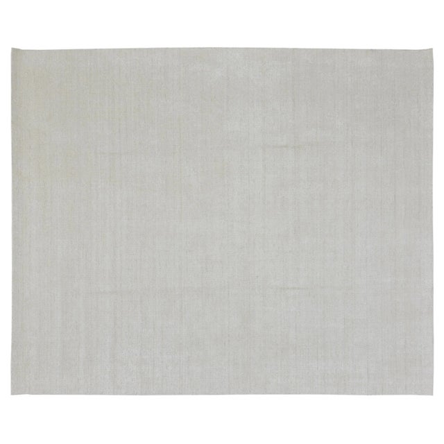 Textile Early 21st Century Modern Minimalist Hand Loomed Rug With Soft Texture,9'1"X12' For Sale - Image 7 of 7