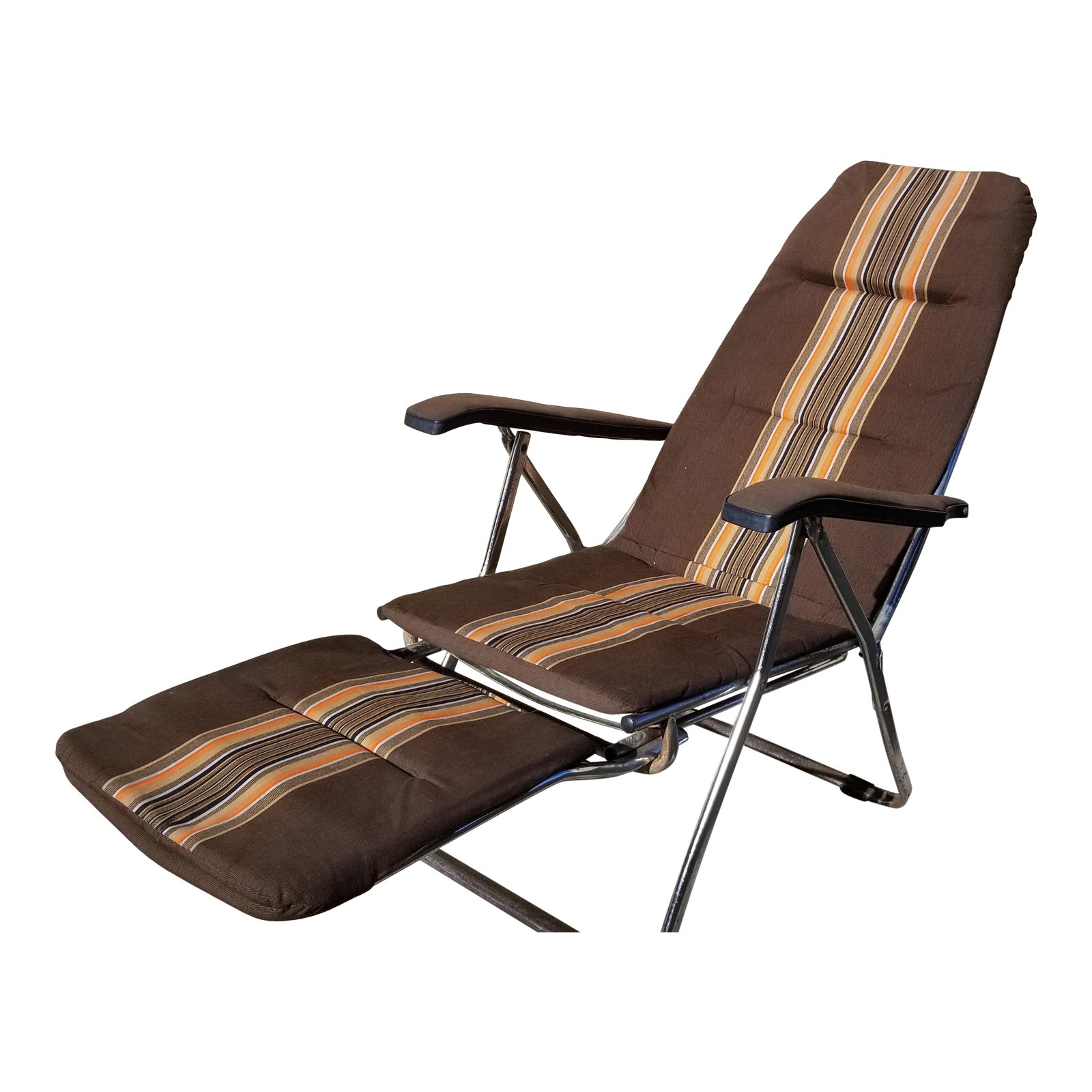 Vintage Mid Century Maule Marga Reclining Airstream Camper Chair & Foot