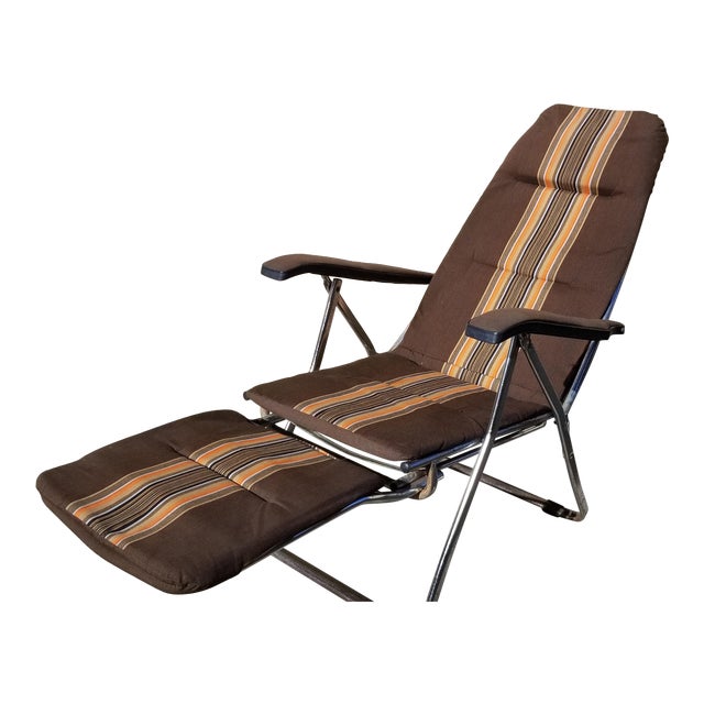 Vintage Mid Century Maule Marga Reclining Airstream Camper Chair & Foot Rest Chairish