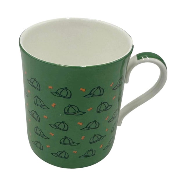 1990s 1990s Hermès Paris Green Equestrian Jockey Cap Mug For Sale - Image 5 of 12