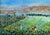 Mid 20th Century Oil on Canvas Impressionist Landscape Painting Signed Fabello, Dated 1960 For Sale - Image 5 of 6