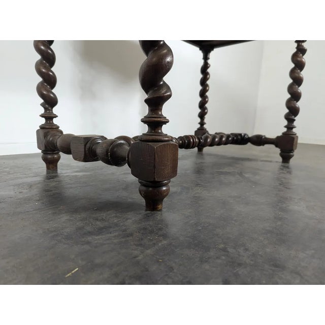 Wood Louis XIII Style Oak Desk For Sale - Image 7 of 8