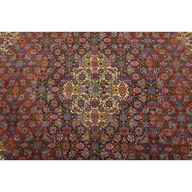 Sarouk Rug 8’3” X 10’11” Red Wool Vintage Traditional Hand-Knotted Carpet For Sale In Philadelphia - Image 6 of 15