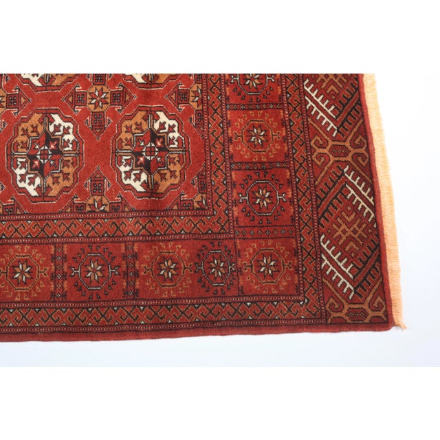 Vintage Red Color Tones Floor Rug -3' 9'' X 5' 4'' For Sale - Image 9 of 11