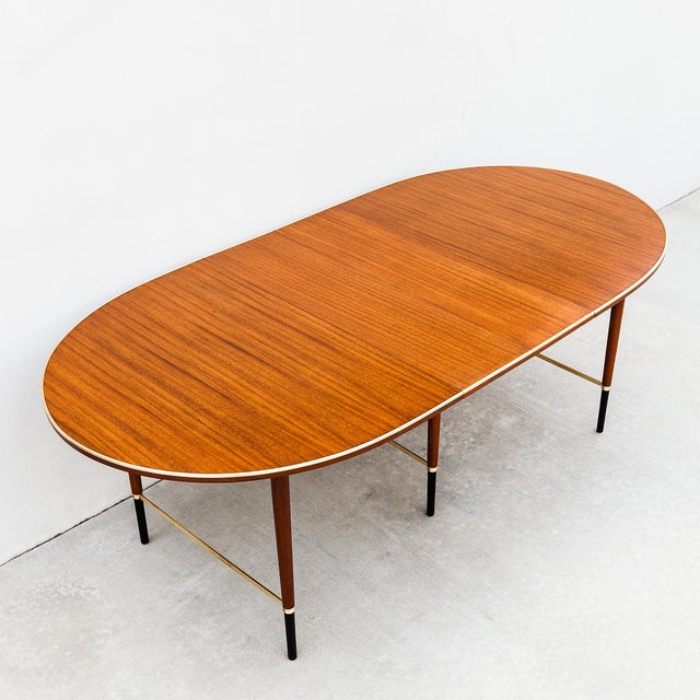 Restored 1950s Paul McCobb Mahogany & Brass "Connoisseur Collection" Expandable Dining Table For Sale - Image 15 of 18