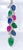 Art Deco 1960s Art Deco 18k Gold Tutti Frutti Pendant Necklace With Gemstones For Sale - Image 3 of 7