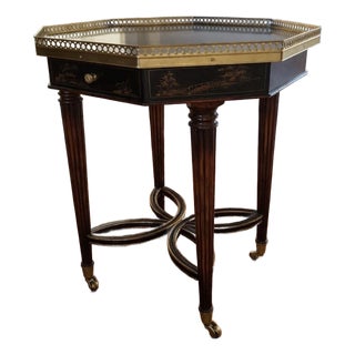 1990s Theodore Alexander Hand Painted Chinoiserie Side Table For Sale