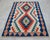 1980s Vintage Hand Woven Turkish Rug Flat Weave Wool Area Kilim Oushak Rug For Sale - Image 6 of 12