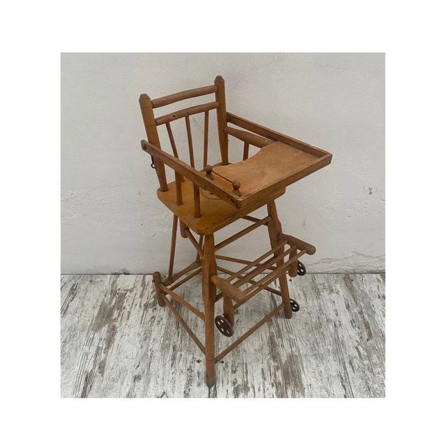 Vintage Wooden Children's Chair For Sale - Image 12 of 12