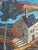 Midcentury Italian Modernist Landscape Oil Painting For Sale In Boston - Image 6 of 11