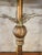 1990s Vintage Gold Gilt Hollywood Regency Palm Frond Pleated Shades Table Lamps- A Pair For Sale - Image 5 of 8