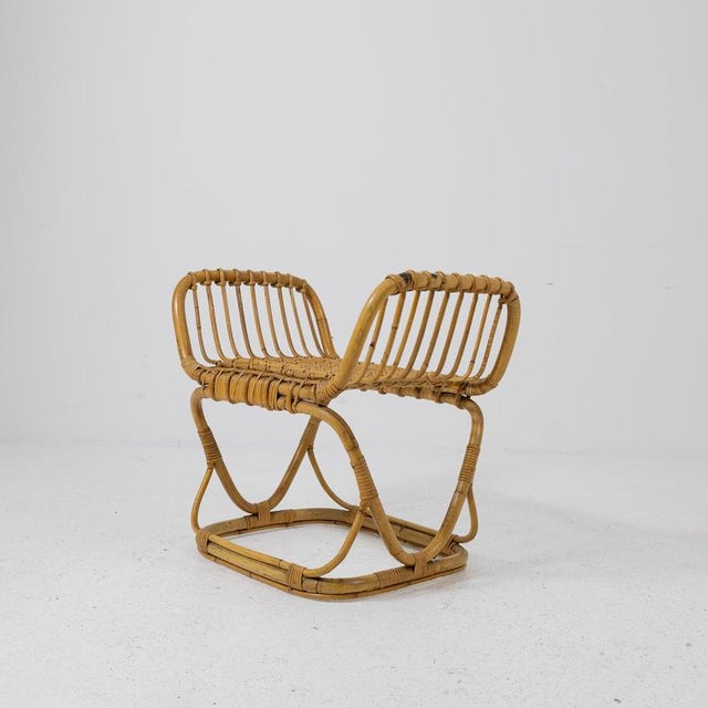 1950s Italian production Bamboo stool from the 1950s. Perfect condition.