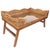 Coastal Artifacts Rattan Scallop Design Breakfast Tray with Wooden Legs with Glass insert, Honey Brown For Sale - Image 3 of 5